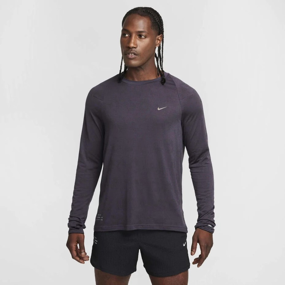 Nike Therma Fit Dri-Fit ADV Running Long Sleeve Shirt Purple Mens L FZ1125-573